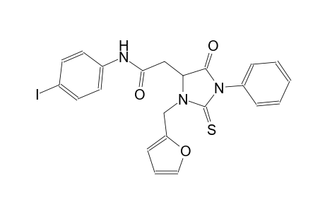 2-[3-(2-furylmethyl)-5-oxo-1-phenyl-2-thioxo-4-imidazolidinyl]-N-(4-iodophenyl)acetamide