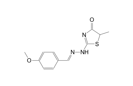 benzaldehyde, 4-methoxy-, (4,5-dihydro-5-methyl-4-oxo-2-thiazolyl)hydrazone