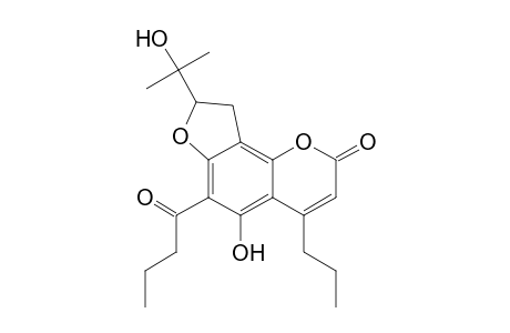 5-Hydroxy-8-(2-hydroxypropan-2-yl)-6-(1-oxobutyl)-4-propyl-8,9-dihydrofuro[2,3-h][1]benzopyran-2-one