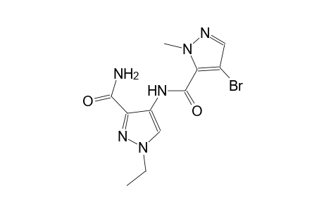 4-{[(4-bromo-1-methyl-1H-pyrazol-5-yl)carbonyl]amino}-1-ethyl-1H-pyrazole-3-carboxamide