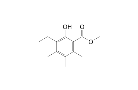 Methyl 2-hydroxy-3-ethyl-4,5,6-trimethylbenzoate