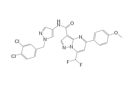 N-[1-(3,4-dichlorobenzyl)-1H-pyrazol-4-yl]-7-(difluoromethyl)-5-(4-methoxyphenyl)pyrazolo[1,5-a]pyrimidine-3-carboxamide