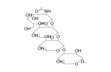 METHYL O-(2-ACETAMIDO-2-DEOXY-BETA-D-GLUCOPYRANOSYL)-(1->2)-O-(ALPHA-L-RHAMNOPYRANOSYL)-(1->2)-O-(ALPHA-L-RHAMNOPYRANOSYL)-(1->3)-ALPHA-L-RHAMNOPYRANOSIDE