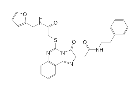 2-[5-({2-[(2-furylmethyl)amino]-2-oxoethyl}sulfanyl)-3-oxo-2,3-dihydroimidazo[1,2-c]quinazolin-2-yl]-N-(2-phenylethyl)acetamide