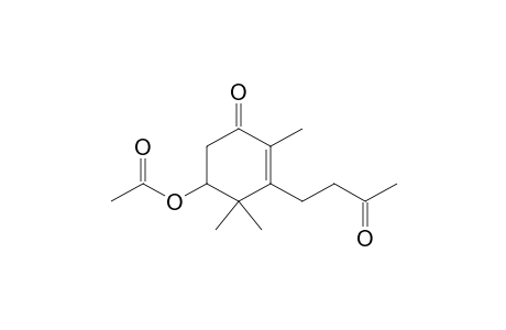 2-Cyclohexen-1-one, 5-(acetyloxy)-2,4,4-trimethyl-3-(3-oxobutyl)-