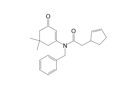 N-Benzyl-N-( 5',5'-dimethyl-3'-oxocyclohex-1'-enyl)-2-(cyclopent-2"-enyl)acetamide enamide