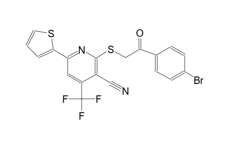 3-pyridinecarbonitrile, 2-[[2-(4-bromophenyl)-2-oxoethyl]thio]-6-(2-thienyl)-4-(trifluoromethyl)-