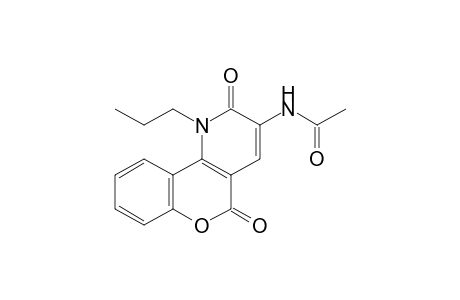 N-(2,5-diketo-1-propyl-chromeno[4,3-b]pyridin-3-yl)acetamide