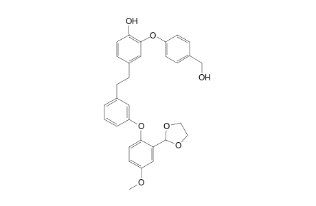 [4-{3'-[(2''-(1''',3'"-Dioxolan-2"'-yl)-4"-methoxyphenoxy]phenetyl}-2-[4'-(hydroxymethyl)phenoxy]phenol