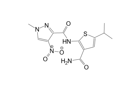 N-[3-(aminocarbonyl)-5-isopropyl-2-thienyl]-1-methyl-4-nitro-1H-pyrazole-3-carboxamide