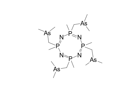 dimethyl-[[4,6,8-tris(cacodylmethyl)-2,4,6,8-tetramethyl-1,3,5,7-tetraza-2$l^{5},4$l^{5},6$l^{5},8$l^{5}-tetraphosphacycloocta-1,3,5,7-tetraen-2-yl]methyl]arsane