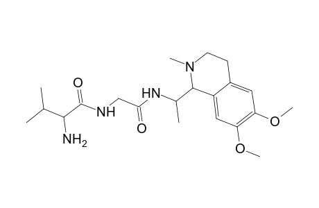Glycinamide, L-valyl-N-[1-(1,2,3,4-tetrahydro-6,7-dimethoxy-2-methyl-1-isoquinolinyl)ethyl]-
