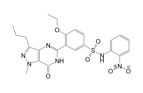 4-ethoxy-3-(1-methyl-7-oxo-3-propyl-6,7-dihydro-1H-pyrazolo[4,3-d]pyrimidin-5-yl)-N-(2-nitrophenyl)benzenesulfonamide