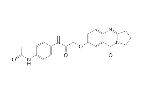 acetamide, N-[4-(acetylamino)phenyl]-2-[(1,2,3,9-tetrahydro-9-oxopyrrolo[2,1-b]quinazolin-7-yl)oxy]-