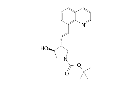 (3S,4R)-3-hydroxy-4-[(2'-quinolin-8'-yl)vinyl]pyrrolidine-1-carboxylic acid t-Butyl ester