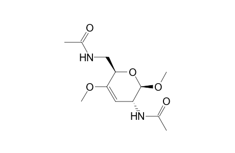 .alpha.-D-threo-Hex-3-enopyranoside, methyl 2,6-bis(acetylamino)-2,3,6-trideoxy-4-O-methyl-