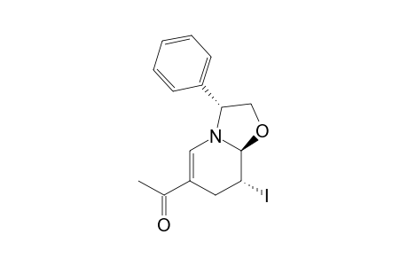 3-acetyl-1-iodo-3-cyano-6-phenyltetrahydropyridino[1,2-a]oxazolidine
