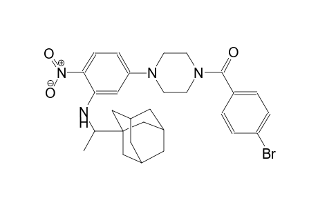 tricyclo[3.3.1.1~3,7~]decane-1-methanamine, N-[5-[4-(4-bromobenzoyl)-1-piperazinyl]-2-nitrophenyl]-alpha-methyl-