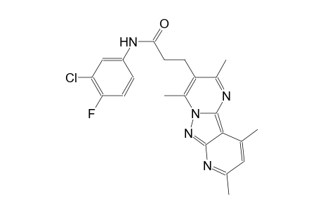 pyrido[2',3':3,4]pyrazolo[1,5-a]pyrimidine-3-propanamide, N-(3-chloro-4-fluorophenyl)-2,4,8,10-tetramethyl-