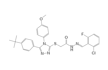 2-{[5-(4-tert-butylphenyl)-4-(4-methoxyphenyl)-4H-1,2,4-triazol-3-yl]sulfanyl}-N'-[(E)-(2-chloro-6-fluorophenyl)methylidene]acetohydrazide