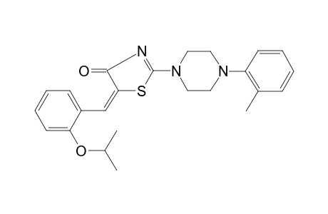 (5E)-2-[4-(2-methylphenyl)-1-piperazinyl]-5-[(2-propan-2-yloxyphenyl)methylidene]-4-thiazolone