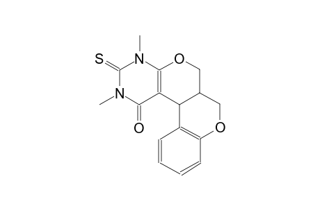 2,4-dimethyl-3-thioxo-2,3,4,6a,7,12b-hexahydro-1H,6H-chromeno[4',3':4,5]pyrano[2,3-d]pyrimidin-1-one