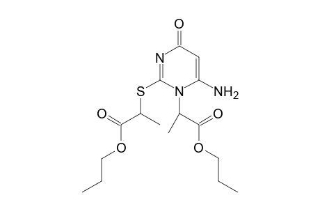 Propyl 2-[6-amino-2-(1-methyl-2-oxo-2-propoxy-ethyl)sulfanyl-4-oxo-pyrimidin-1-yl]propanoate