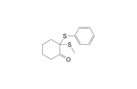 2-(Methylthio)-2-(phenylthio)cyclohexanone