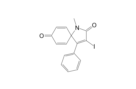 3-Iodo-1-methyl-4-phenyl-1-azaspiro[4.5]deca-3,6,9-trien-2,8-dione