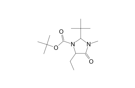 tert-Butyl 2-tert-butyl-5-ethyl-3-methyl-4-oxo-1-imidazolidinecarboxylate