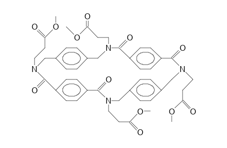 N,N',N'',N'''-Tetrakis(2-methoxycarbonylethyl)-3,10,21,28-tetraoxo-2,11,20,29-tetra-aza(3.3.3.3)paracyclophane