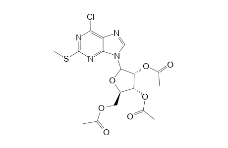 2-Methylmercapto-6-chloro-9.beta.-(2',3',5'-tri-O-acetyl-D-ribofuranosyl)purine