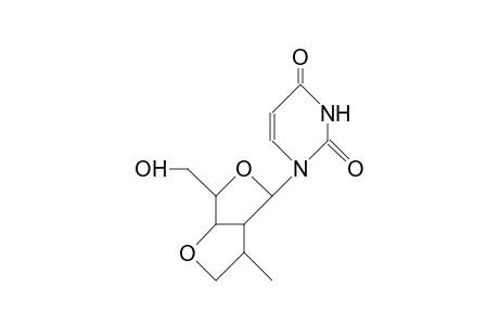 1-(2-Deoxy-2-C,3-O-<1-methyl-ethylene>-B-D-lyxofuranosyl)-uracil