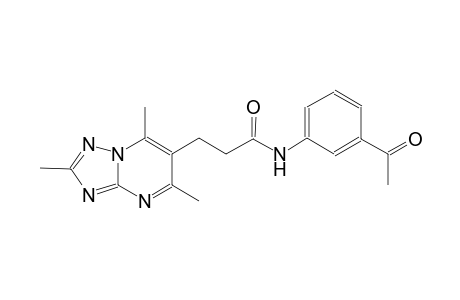[1,2,4]triazolo[1,5-a]pyrimidine-6-propanamide, N-(3-acetylphenyl)-2,5,7-trimethyl-