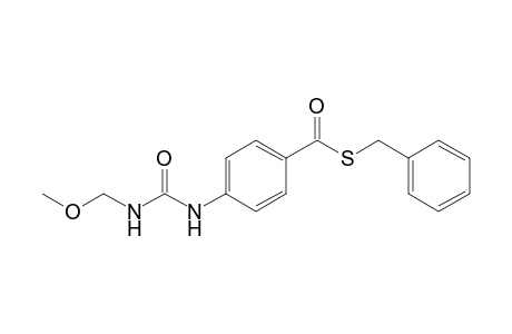 Benzenecarbothioic acid, 4-[[(methoxymethylamino)carbonyl]amino]-, S-(phenylmethyl) ester