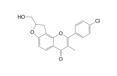 2-(4-Chlorophenyl)-3-methyl-8-methylol-8,9-dihydrofuro[2,3-h]chromen-4-one