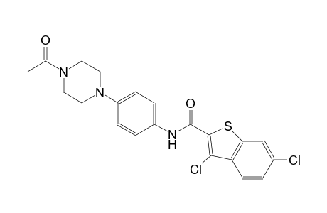 N-[4-(4-acetyl-1-piperazinyl)phenyl]-3,6-dichloro-1-benzothiophene-2-carboxamide