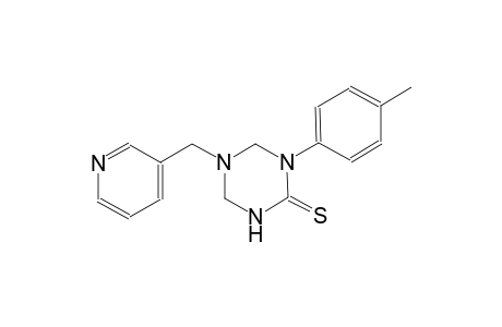 1-(4-methylphenyl)-5-(3-pyridinylmethyl)tetrahydro-1,3,5-triazine-2(1H)-thione