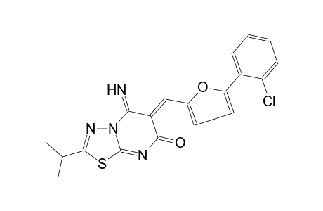 7H-[1,3,4]thiadiazolo[3,2-a]pyrimidin-7-one, 6-[[5-(2-chlorophenyl)-2-furanyl]methylene]-5,6-dihydro-5-imino-2-(1-methylethyl)-, (6Z)-