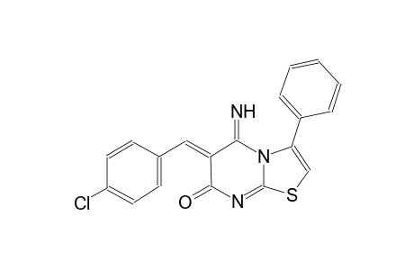 (6Z)-6-(4-chlorobenzylidene)-5-imino-3-phenyl-5,6-dihydro-7H-[1,3]thiazolo[3,2-a]pyrimidin-7-one