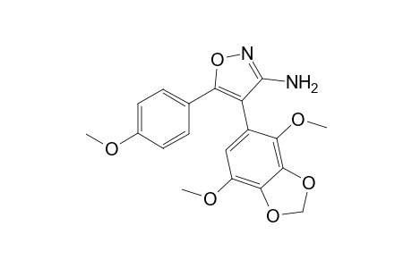 4-(4,7-Dimethoxy-1,3-benzodioxol-5-yl)-5-(4-methoxyphenyl)-3-isoxazolamine