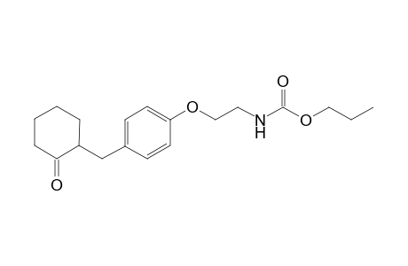 N-[2-[4-[(2-ketocyclohexyl)methyl]phenoxy]ethyl]carbamic acid propyl ester