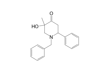1-Benzyl-5-hydroxy-5-methyl-2-phenyl-4-piperidone