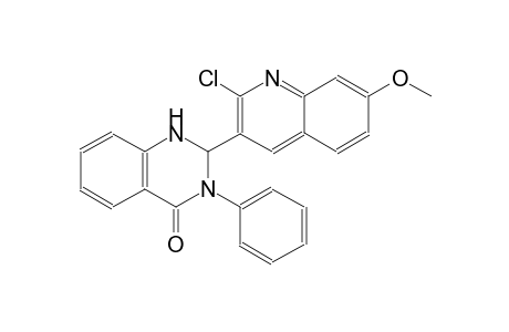 2-(2-Chloro-7-methoxy-3-quinolinyl)-3-phenyl-2,3-dihydro-4(1H)-quinazolinone