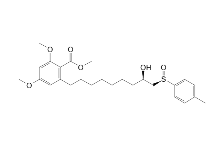 (+)-(R,R)-Methyl 2,4-Dimethoxy-6-[8-hydroxy-9-(p-tolylsulfinyl)nonyl] benzoate