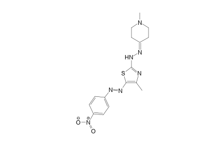 4-Methyl-2-(2-(1-methylpiperidin-4-ylidene)hydrazinyl)-5-((4-nitrophenyl)diazenyl)thiazole