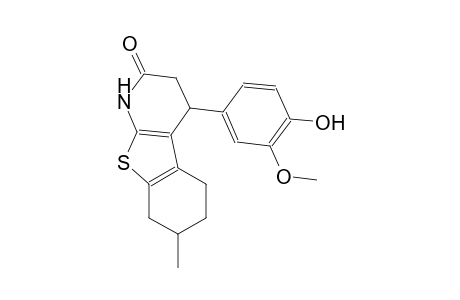 benzo[4,5]thieno[2,3-b]pyridin-2(1H)-one, 3,4,5,6,7,8-hexahydro-4-(4-hydroxy-3-methoxyphenyl)-7-methyl-
