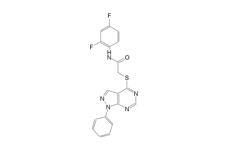 N-(2,4-difluorophenyl)-2-[(1-phenyl-1H-pyrazolo[3,4-d]pyrimidin-4-yl)sulfanyl]acetamide