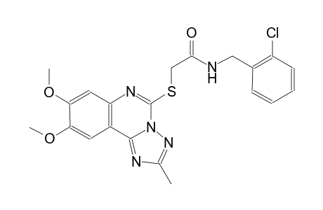 N-(2-chlorobenzyl)-2-[(8,9-dimethoxy-2-methyl[1,2,4]triazolo[1,5-c]quinazolin-5-yl)sulfanyl]acetamide