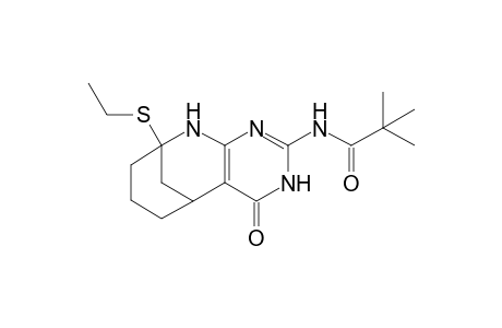 2-Pivaloylamino-9-ethylthio-5,6,7,8,9,10-hexahydro-5,9-methanopyrimido[4,5-b]azocin-4(3H)-one